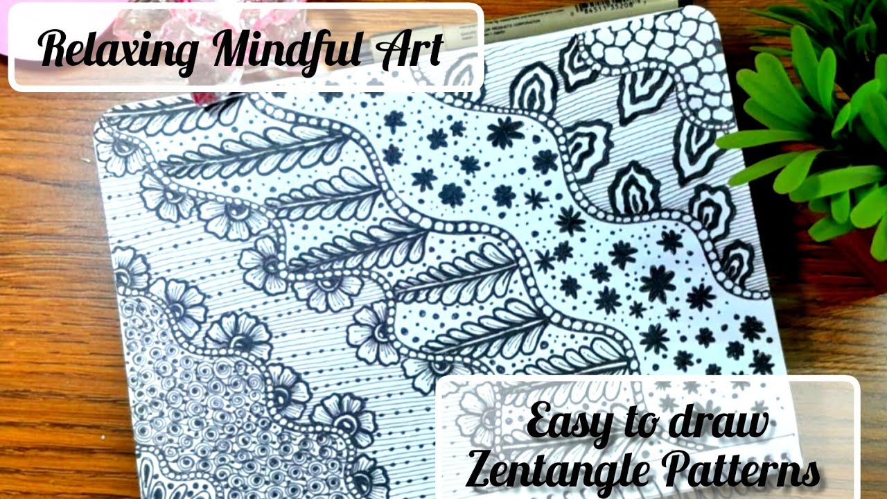 ✨️7 Easy Zentangle Patterns for Beginners #zen #art #aesthetic #doodle #arttutorial #zenpatterns 