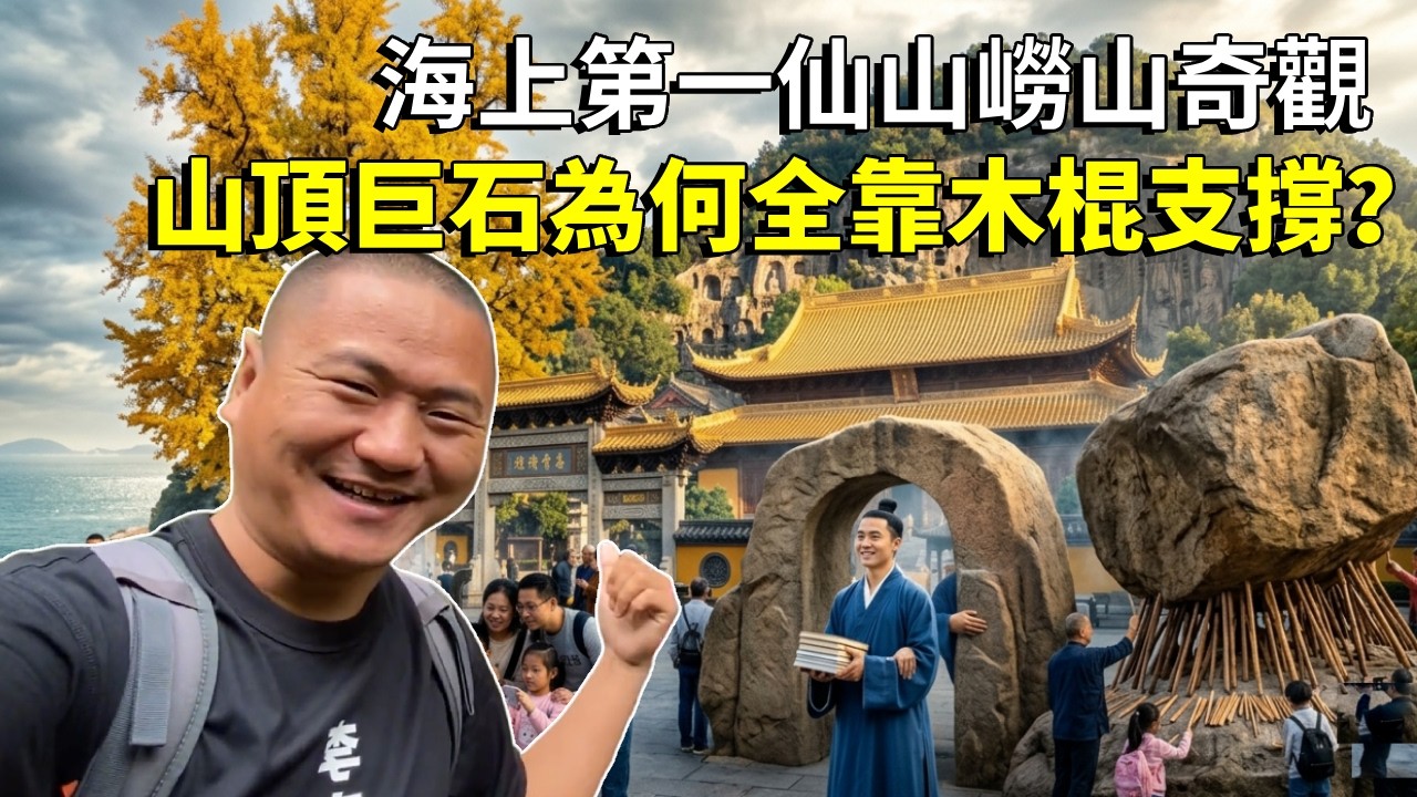 探秘海上第一仙山嶗山奇觀：山頂巨石為何全靠木棍支撐？道家強身健體的千禧年秘法【大海去旅行】
