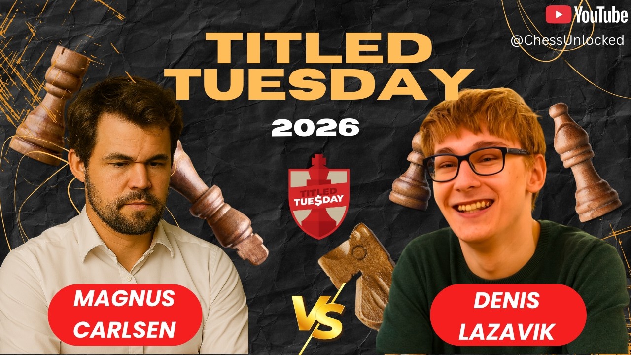 Magnus Carlsen vs Denis Lazavik | Titled Tuesday 2026 | Round 10 | 10.03.2026