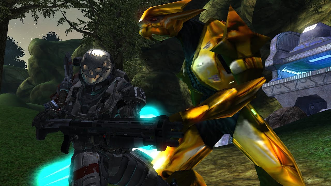 Команда Noble из Halo Reach против элитных фанатиков из Halo 1