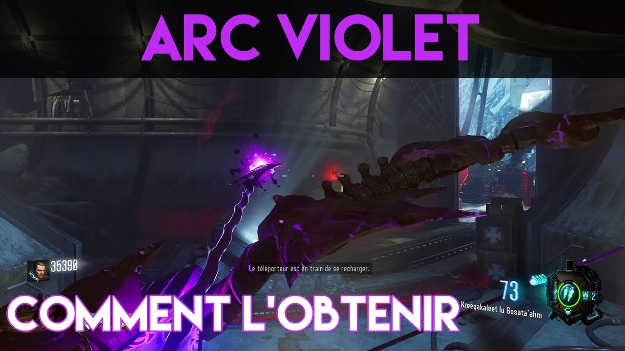 COD BO3 ZOMBIE DER EISENDRACHE AMÉLIORER L'ARC VIOLET ROSE ( cranes de mort )