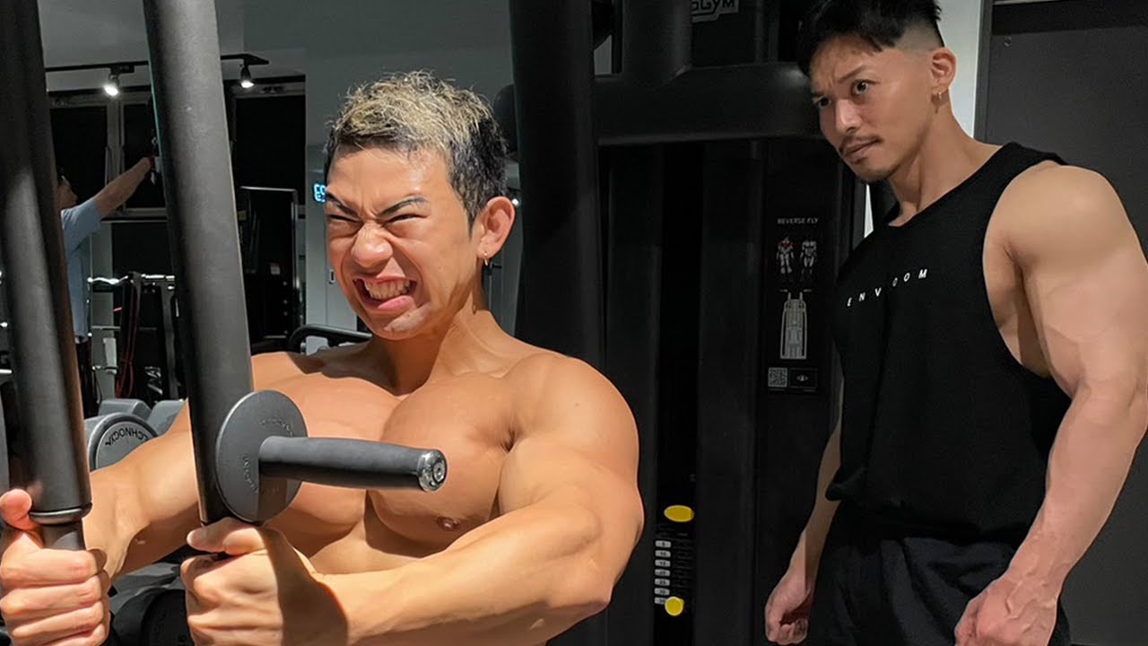 【コラボ】ツカケンさんと日本トップレベルの胸の合同トレーニング【ベンチプレス等】