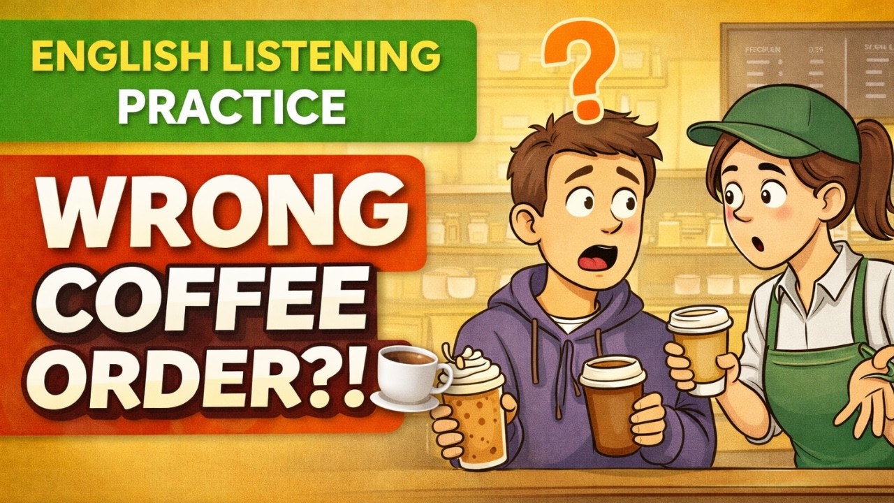 Daily English Listening Practice | Funny Coffee Shop Story ☕ | Slow English Podcast