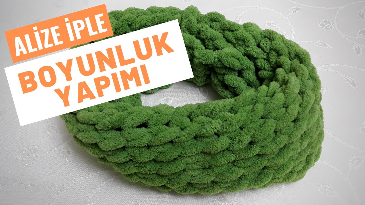 Alize Puffy İple Boyunluk Yapımı