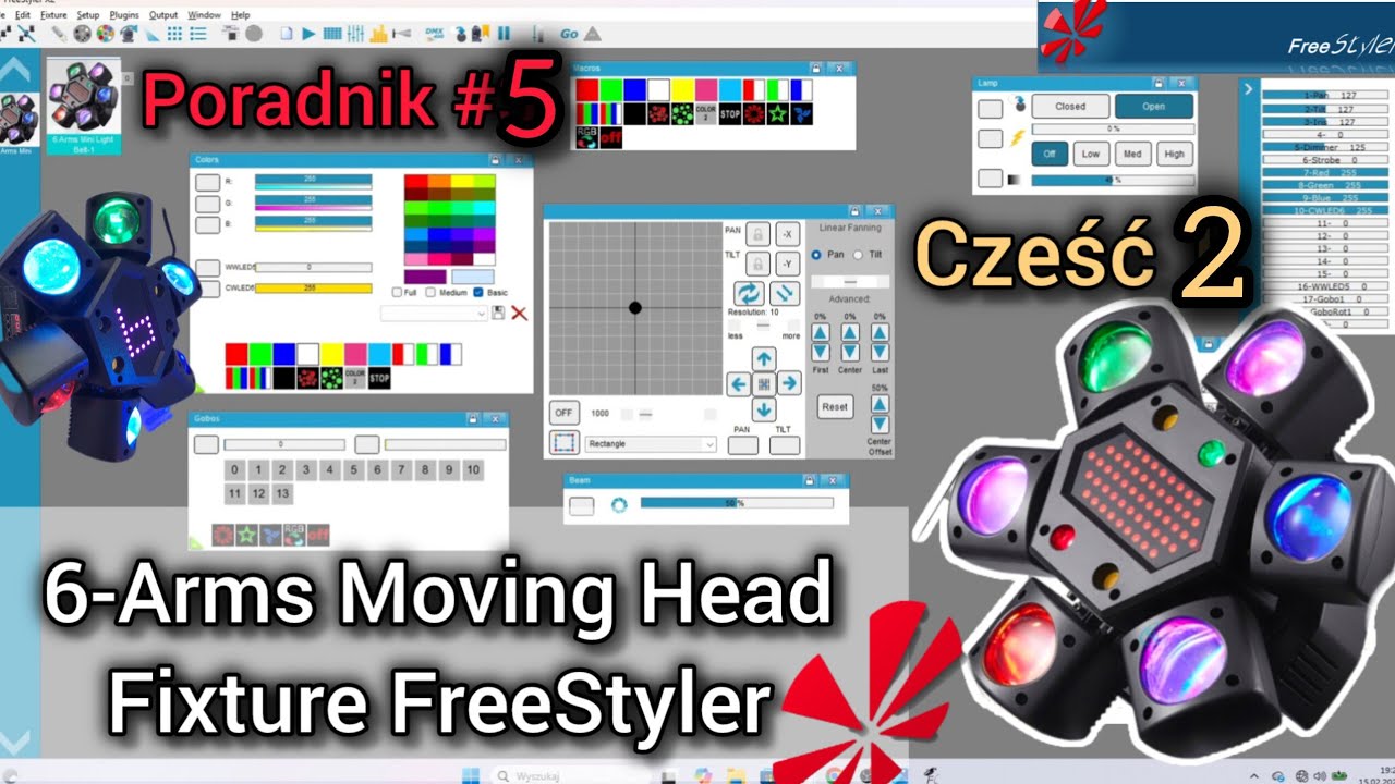 Cześć 2 Tworzenie Fixtur dla 6 Arms Light Belt FreeStyler PL Poradnik FreeStyler Fixture Creator
