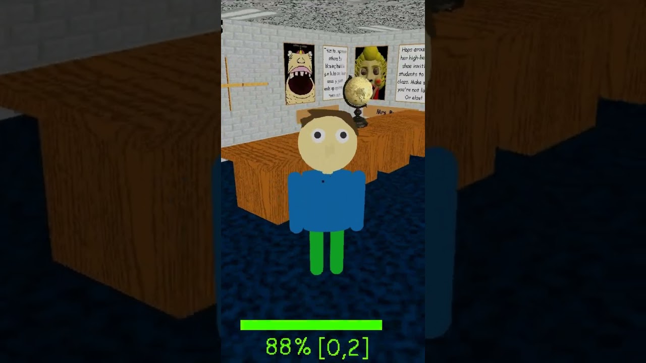 Baldi Player VS Student Player // Baldis Basics Multiplayer #shorts