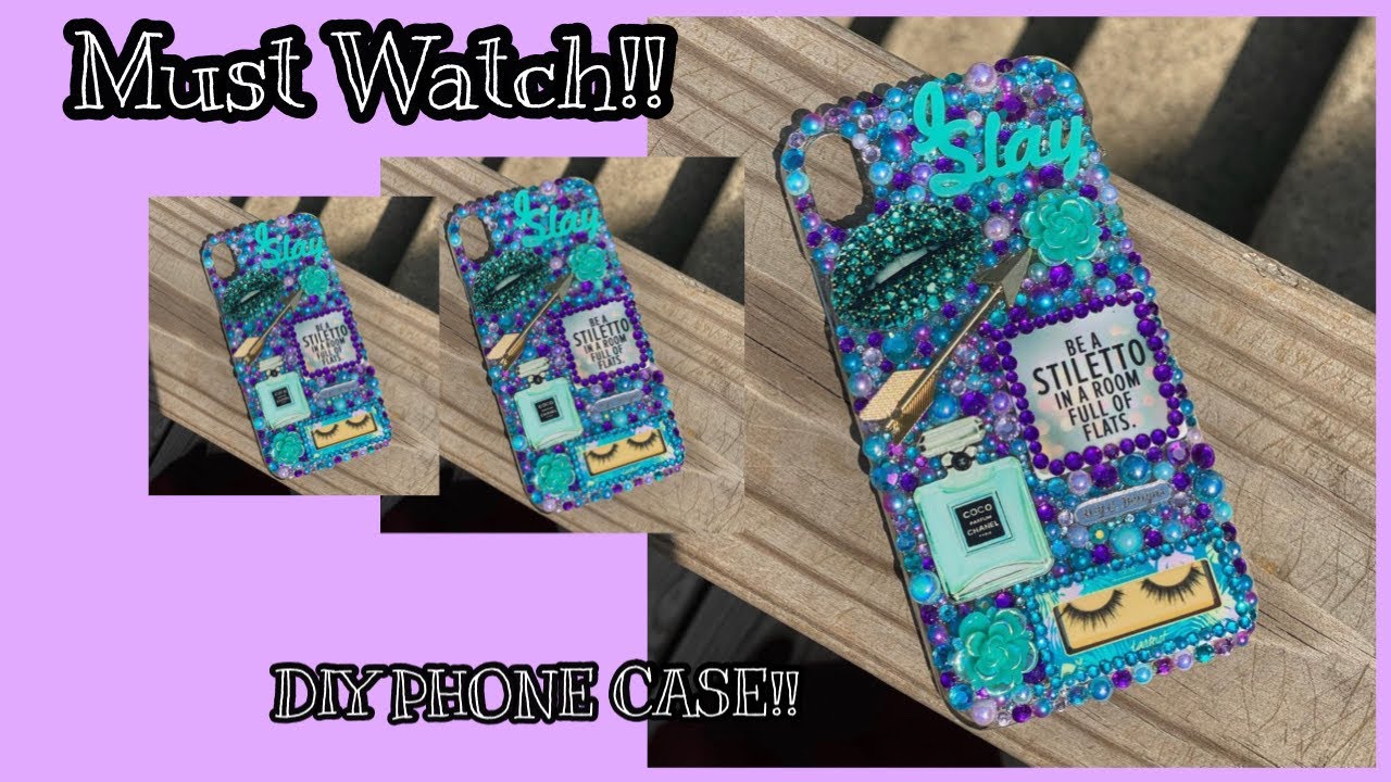 DIY SWAG BLING PHONE CASE (ON A IPHONE CASE)