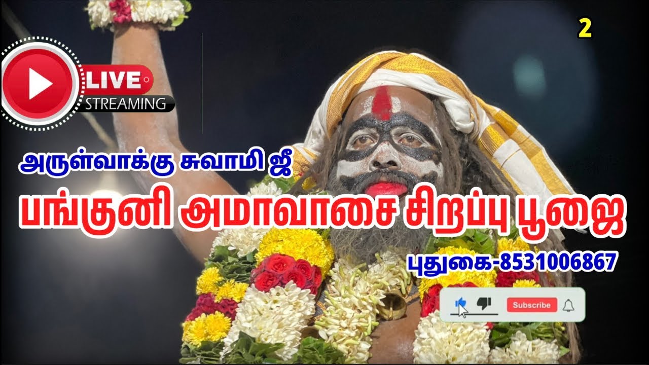 #live பங்குனி அமாவாசை சிறப்பு பூஜை | 2 |  அருள்வாக்கு சுவாமி ஜீ | புதுகை.