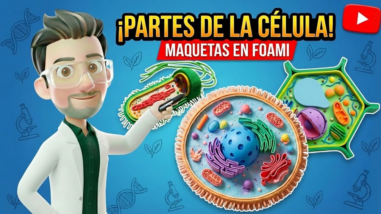 ¡Aprende las PARTES DE LA CÉLULA en Maquetas de Foami! 🧬 (Animal, Vegetal y Procariota)