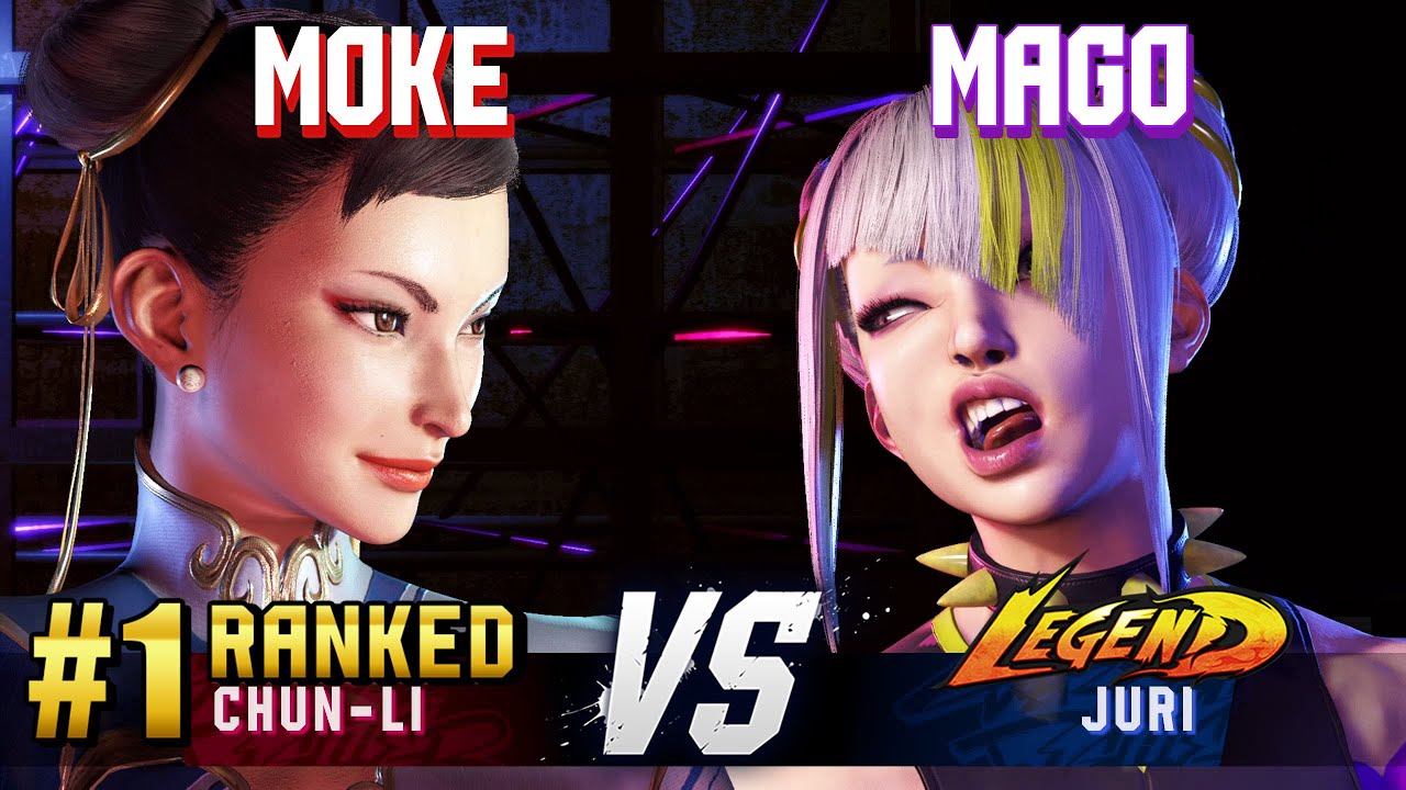 SF6 ▰ MOKE (#1 Ranked Chun-Li) vs MAGO (Juri) ▰ High Level Gameplay