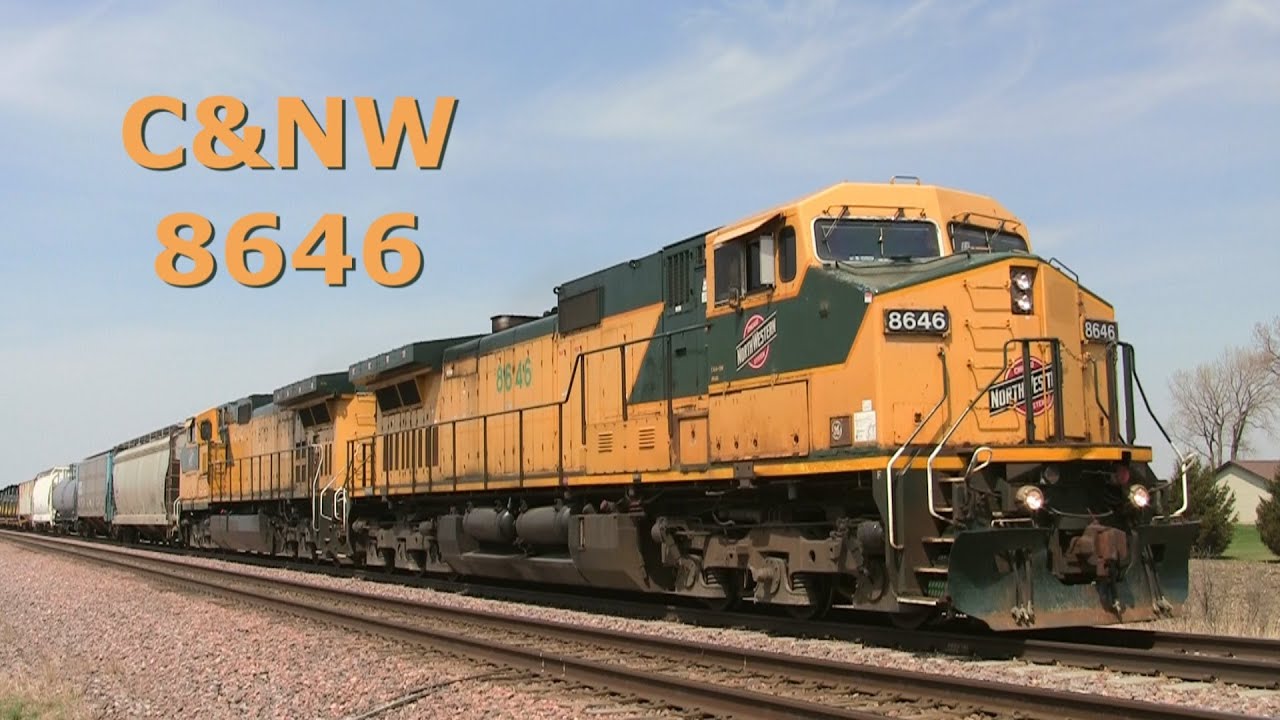 C&NW 8646 East -  the Chicago and NorthWestern "Twins" on 4-20-2014