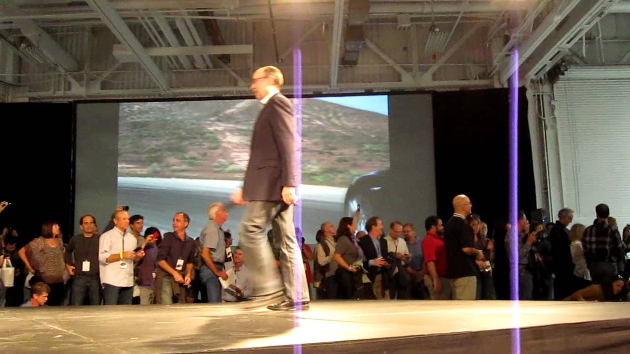 Elon Musk Driving on stage