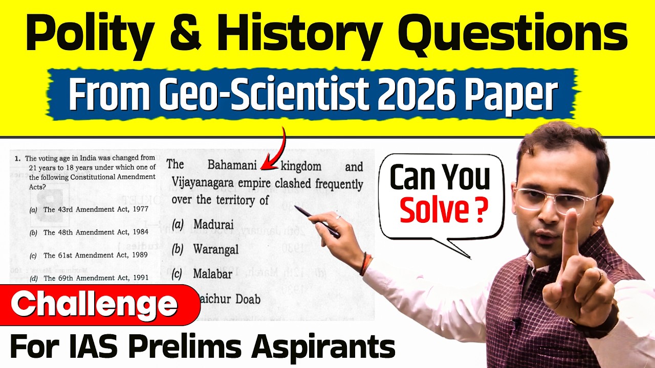 History & Polity Geoscientist 2026 Question Paper Analysis For IAS Prelims ? UPSC Geoscientist 2026