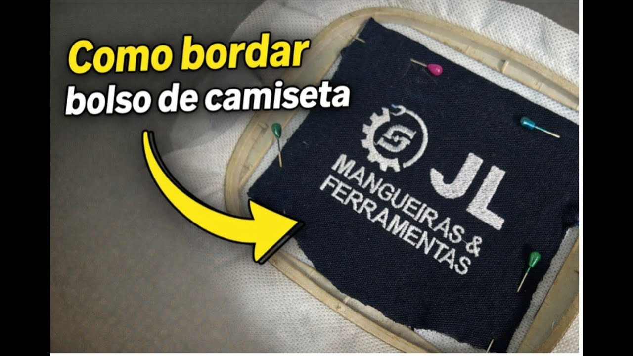 Como bordar bolso de camiseta na bordadeira eletrônica