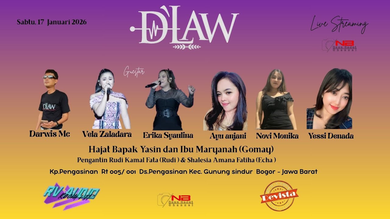 LIVE D'LAW Music || Sabtu ,17 Januari 2026 || Kp.Pengasinan Rt005 /001 Gunung Sindur Bogor (SIANG)