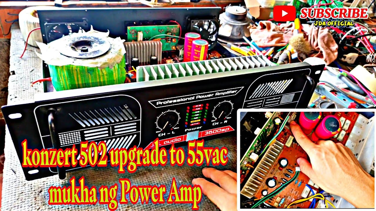 Part 2 konzert 502 convert to Power Amp upgrade to 55vac