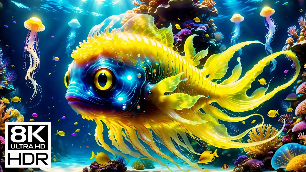 🐳 8K Ultra HD | Underwater Wonders &mdash; Gentle Sea Life in a Calm Aquarium World