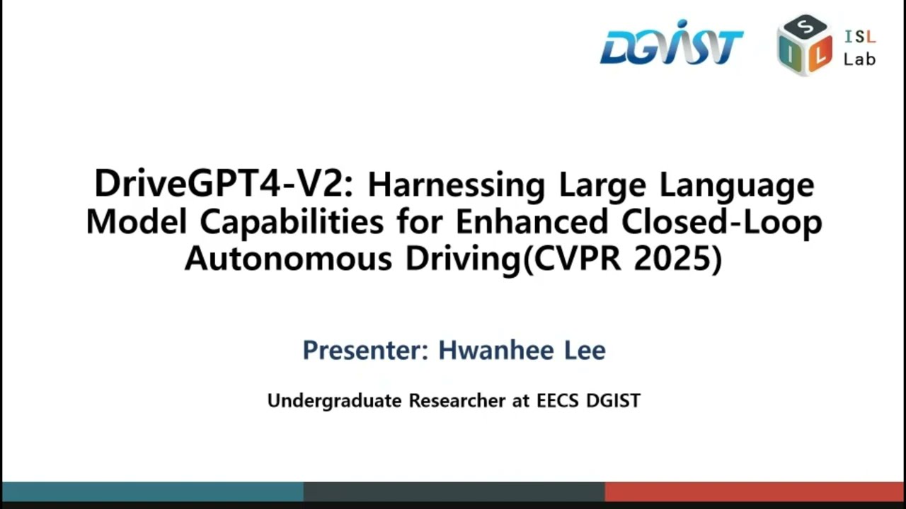 [Paper Review]DriveGPT4-V2: Harnessing Large Language Model Capabilities for Enhanced Closed-Loop AD