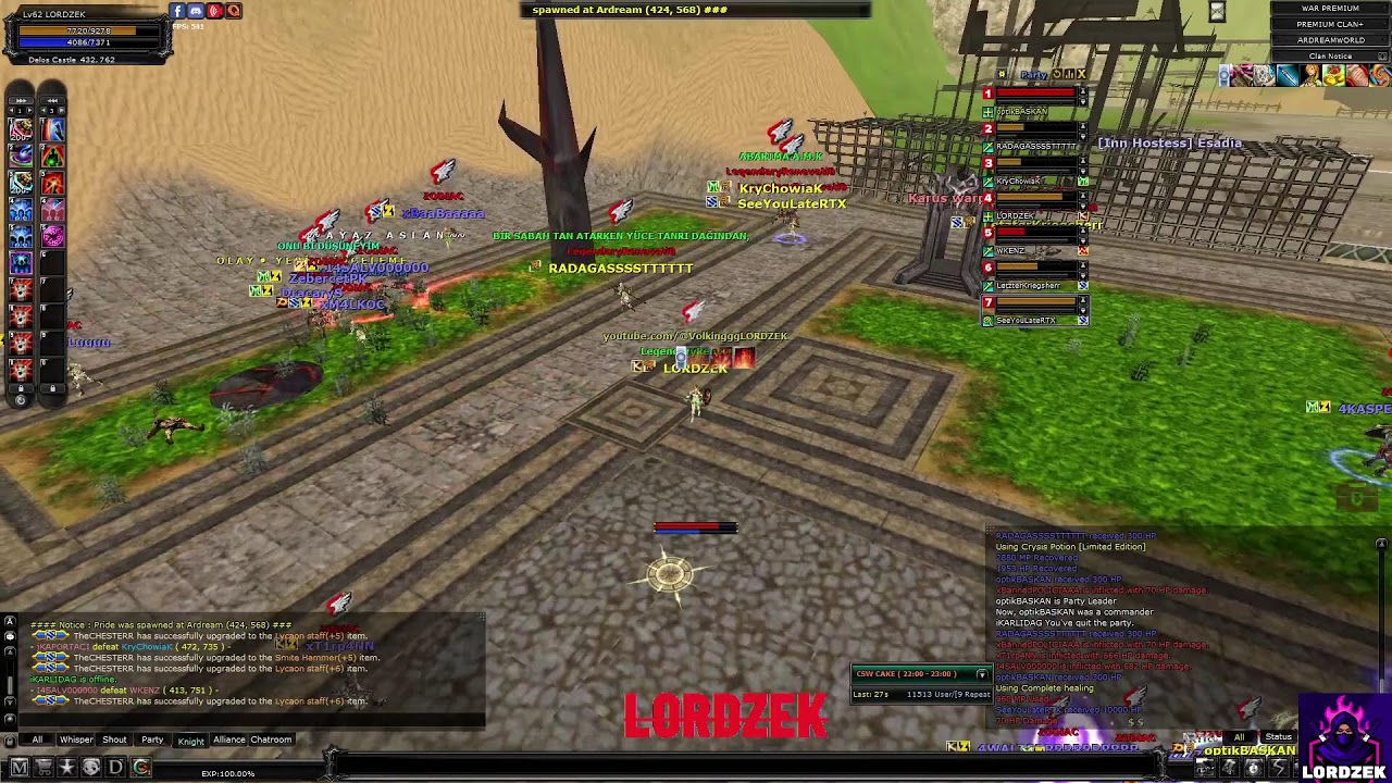 LORDZEK MELE CSW PK 📢   PK 🔥62/1 Pk ServerTrailer #ardreamworld  PK  !🥇 ️#knightonline
