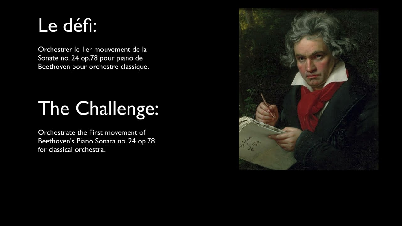 Orchestration Challenge 2023 - Sonate no. 24 pour piano - 1er mvmt - L.V. Beethoven/E. St-Pierre
