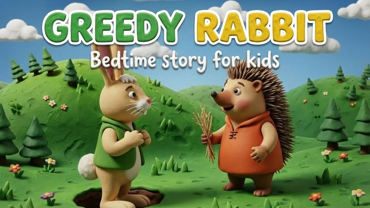 Greedy Rabbit 🐰 | English Animated Moral Story | Read-Aloud Story with Subtitles