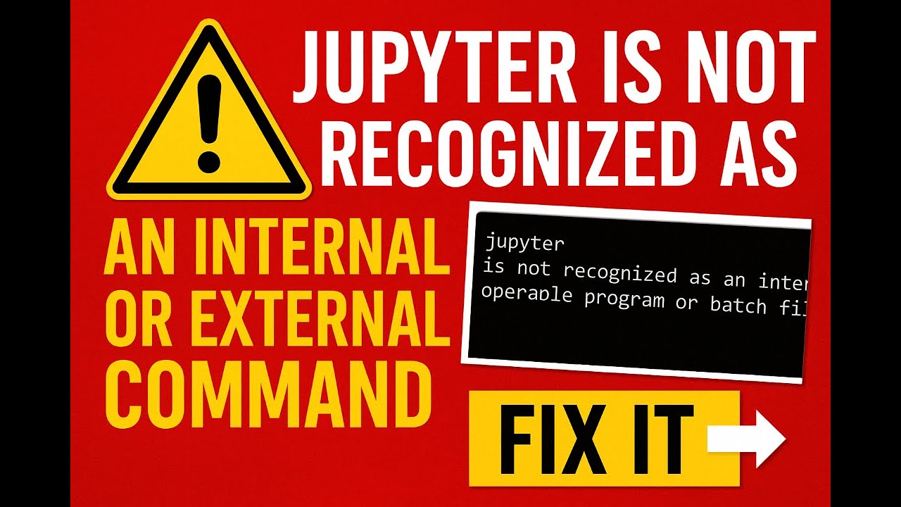How to Fix Jupyter Notebook Not Recognized as an Internal or External Command | Windows 10/11