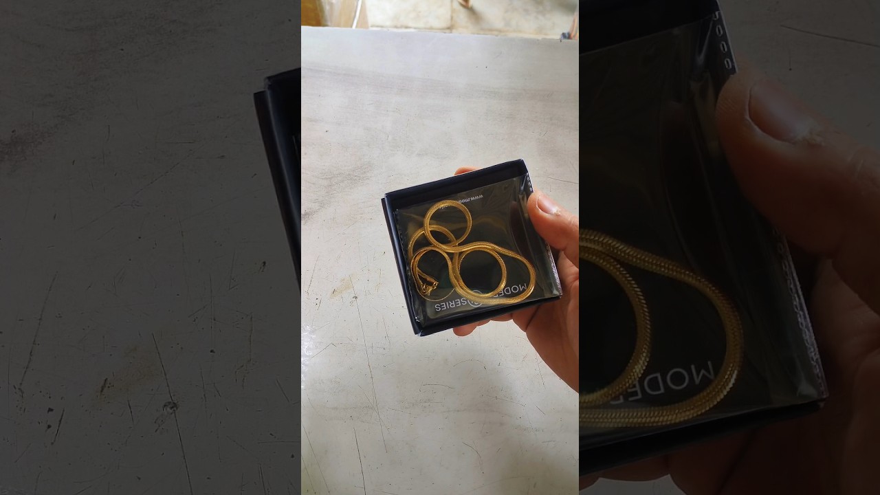 Modern Shine, 18k Gold Platelet Chain, royal vibe. ✨ #goldchain #unboxing #ytshortsindia