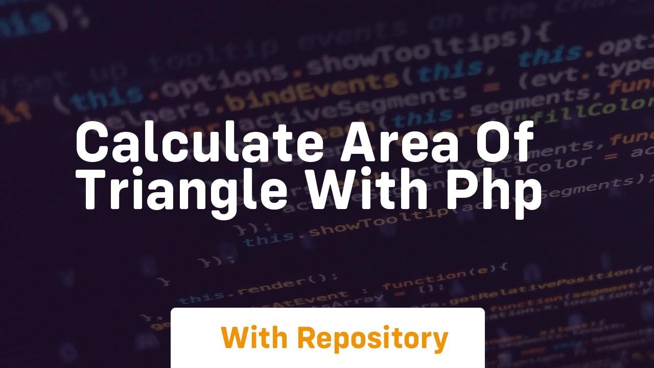Calculate area of triangle with php