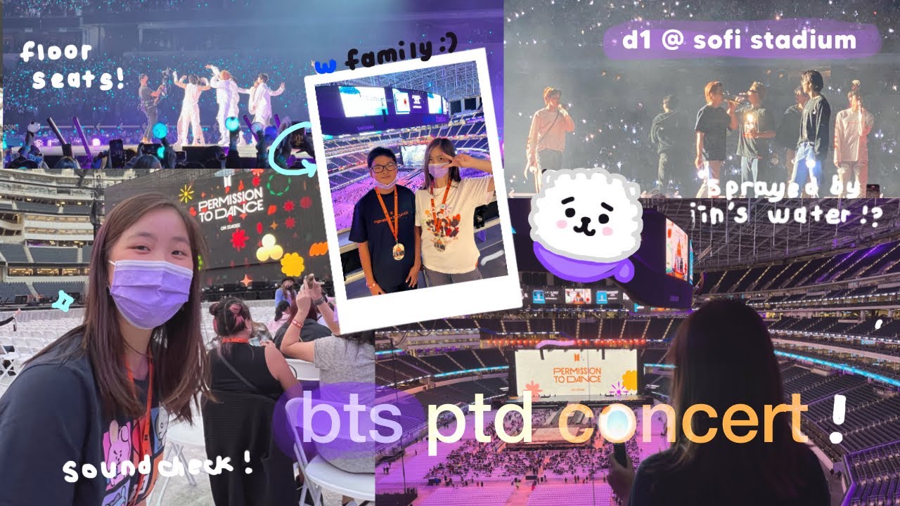 𝐯𝐥𝐨𝐠 | 💜  bts ptd concert in LA ! ✧︎ soundcheck, VIP floor seats !? concert footage, chaos