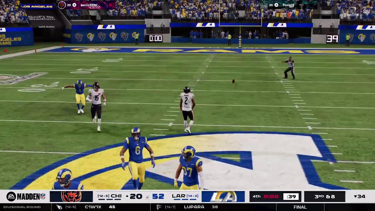 Madden 26 - IML TV - Piccio20 - S2 Divisional Round - Rams vs Bears