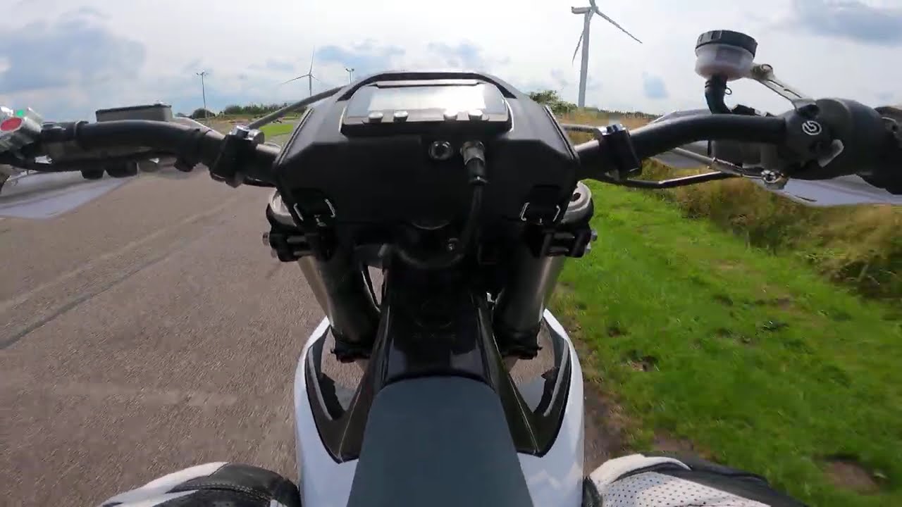 Stark Varg Supermoto chasing Husqvarna FS450 and Husaberg FE450