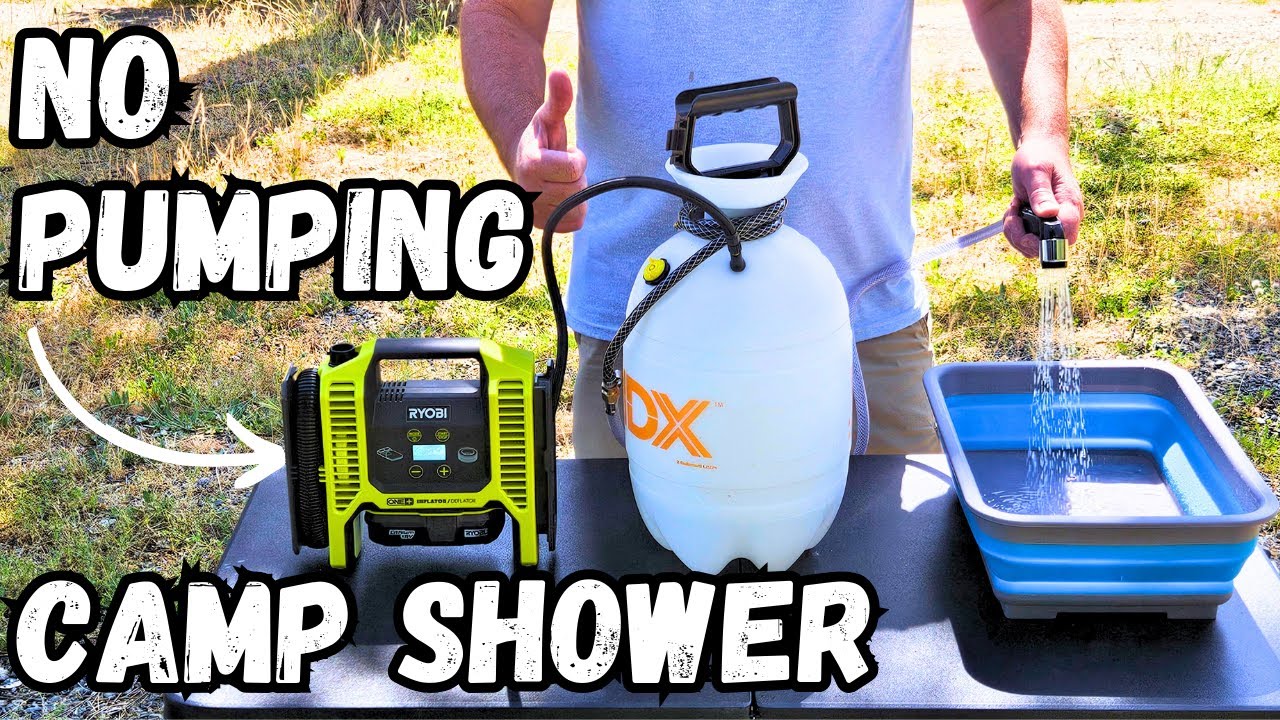 Camp Shower Without Pumping - DIY Super Easy!