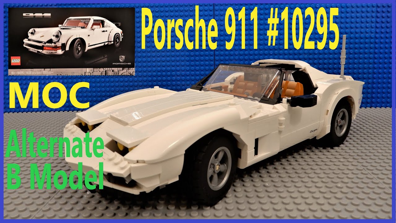 Lego Chevrolet C3 Corvette MOC Porsche 911 10295 Creator Expert Alternate B Model Alt Build