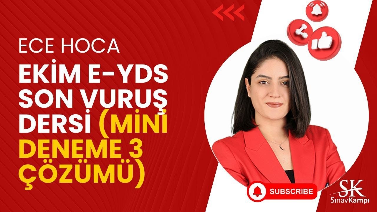 EKİM EYDS SON VURUŞ DERSİ | ECE HOCA
