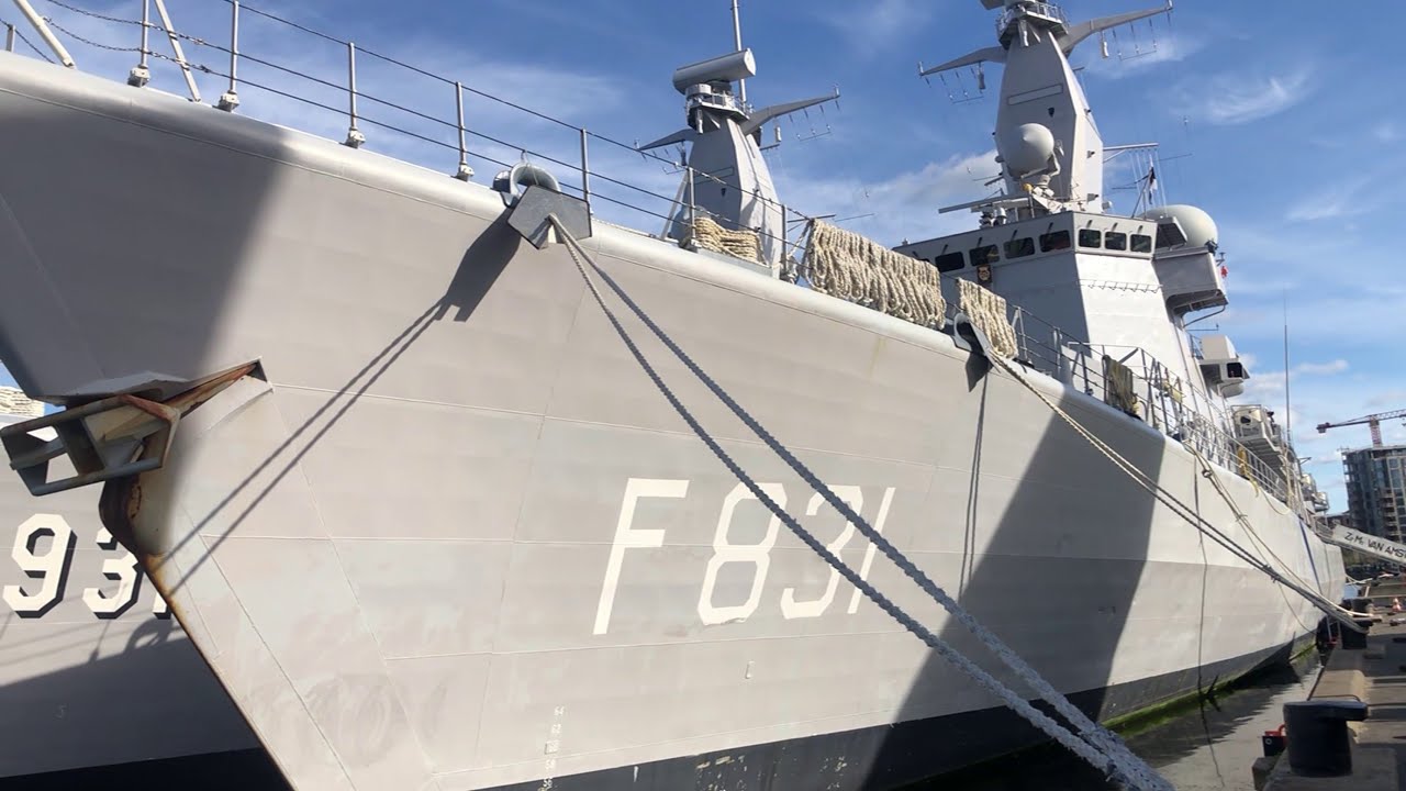 Dutch and Belgian frigates in Aalborg harbor