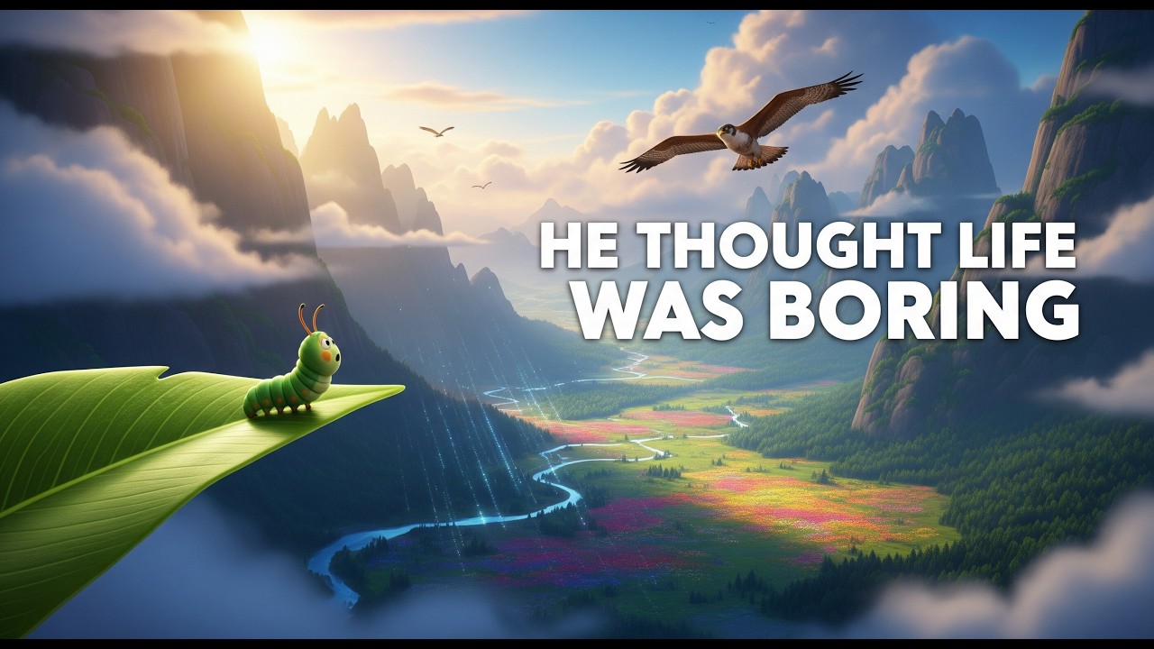 The Larva Who Thought the World Was Boring🌿🐛| Animated Bedtime Story |  Magical Transformation