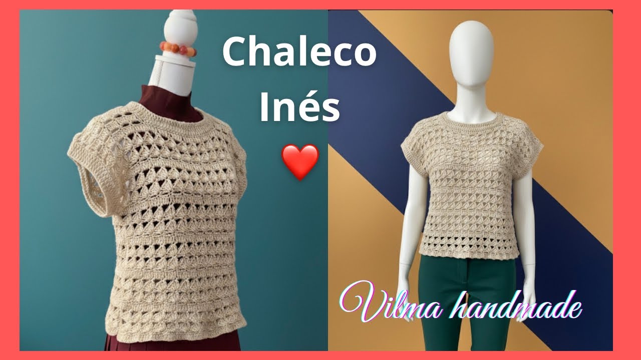 Cómo tejer chaleco super fácil y bonito a crochet, talla L