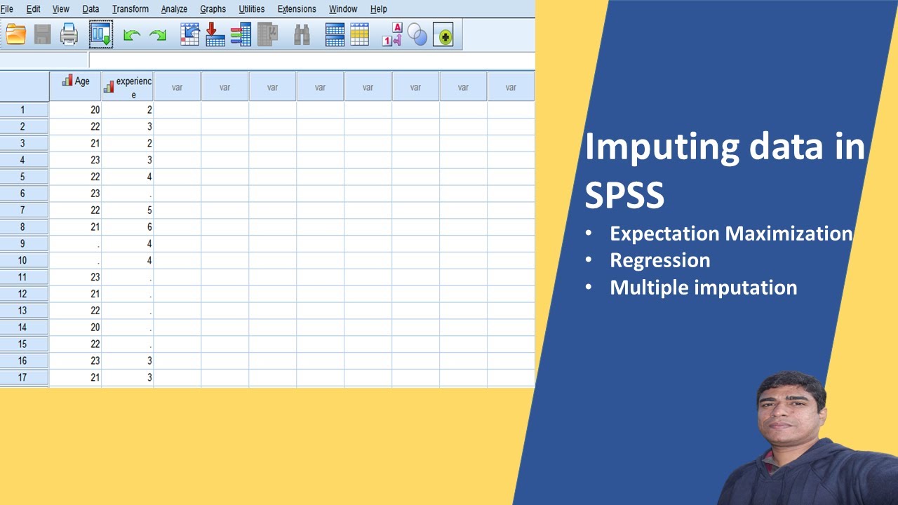 Replacing missing values / Imputing Data In SPSS (Part-2) EM, Multiple imputations