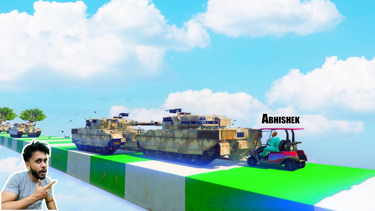 Tanks Vs Go Cars Face To Face Race GTA 5