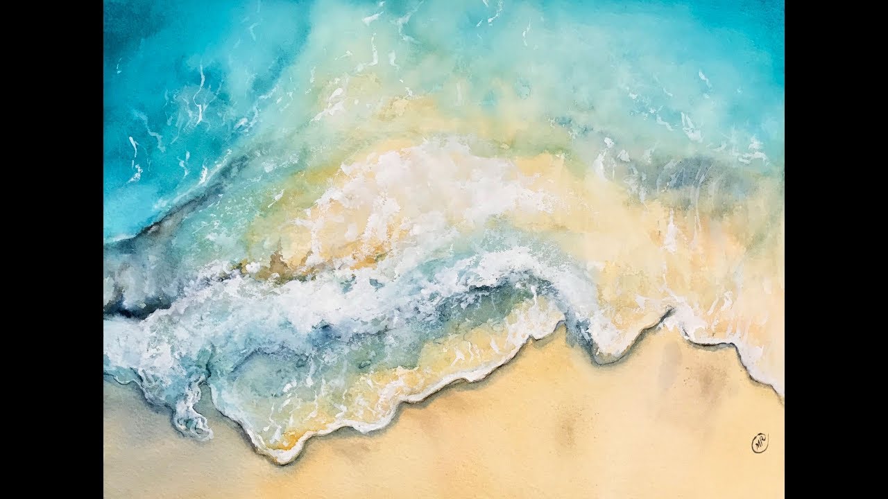 Ocean Waves in Watercolors Painting Tutorial