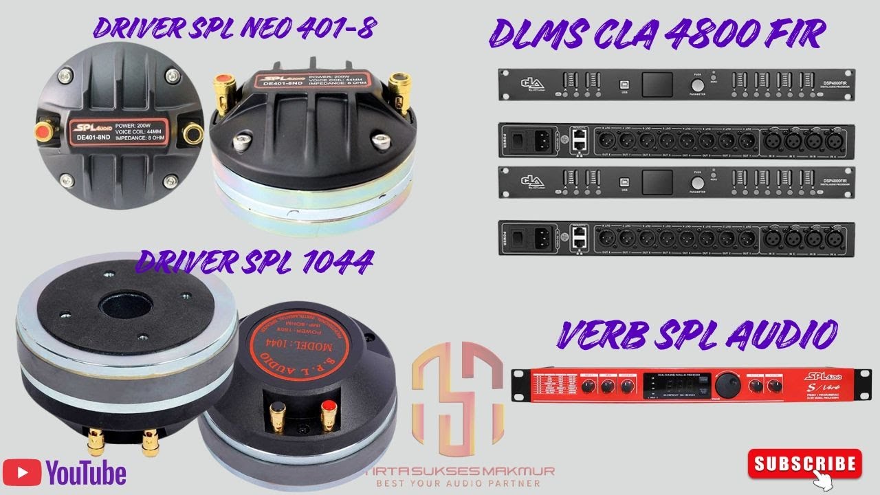CEK SOUND MANAGEMENT CLA 4800 FIR-VERB SPL AUDIO-DRIVER TWEETER NEO DE 401-8ND-DRIVER TWEETER 1044