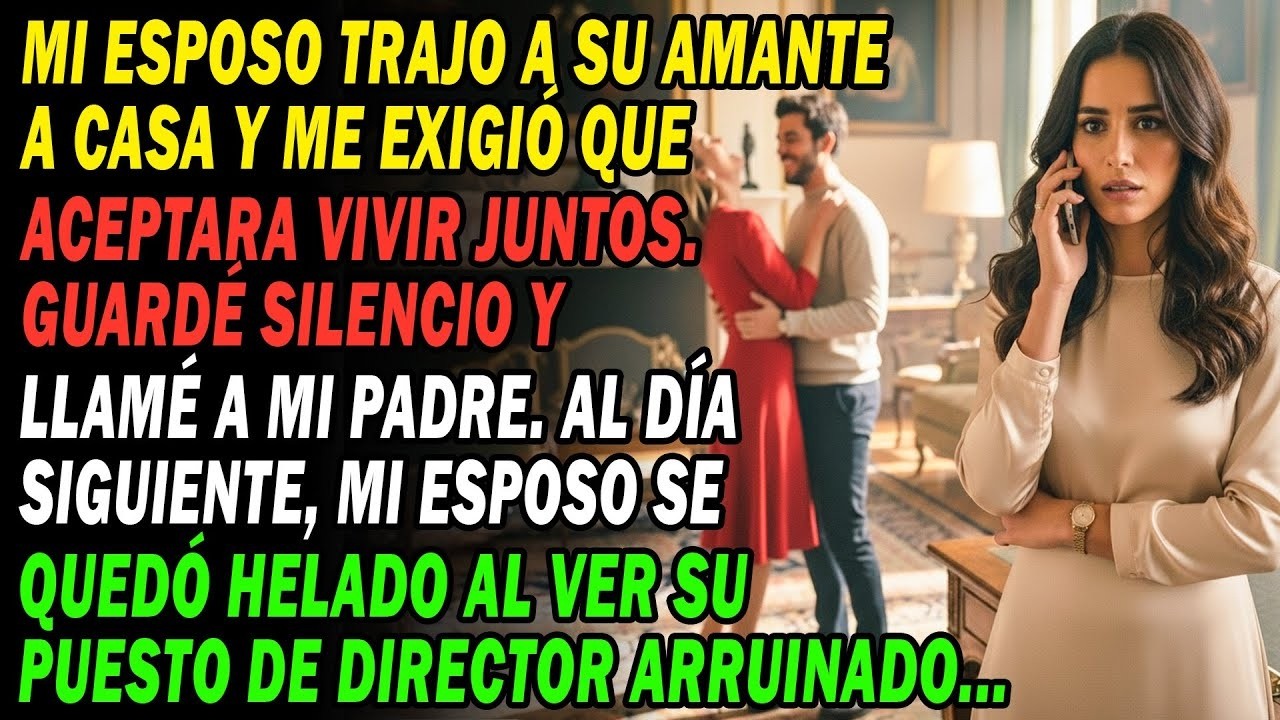 Mi Esposo Trajo A Su Amante A Casa Y Exigi&oacute; Que La Aceptara. Llam&eacute; A Mi Padre. Al D&iacute;a Siguiente...🤫⁉