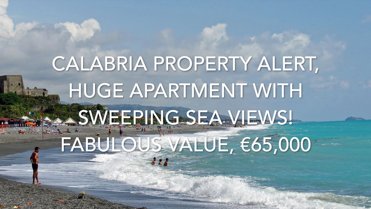 Calabria Property Alert! Huge Apartment with Sweeping Sea Views! Fabulous Value only €65,000!