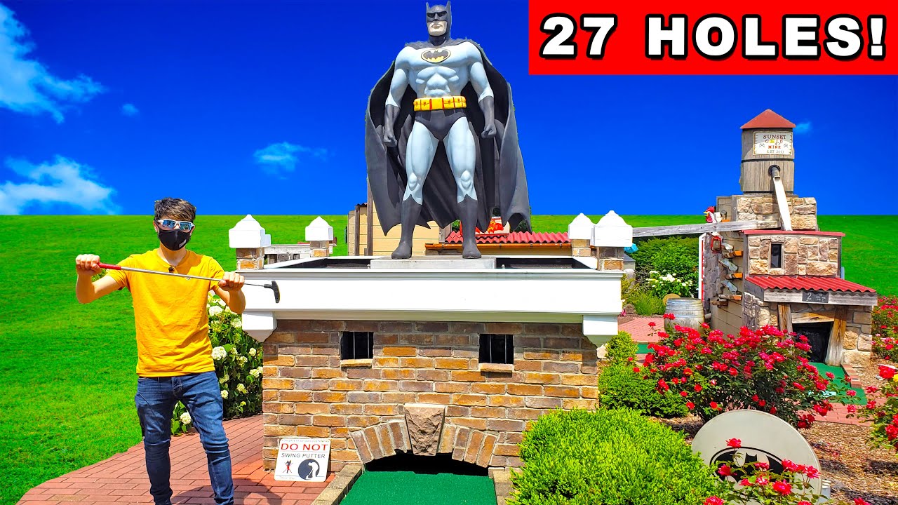 Playing the LARGEST Mini Golf Course Ever! Winner Gets $100 | Mini Golf Challenge
