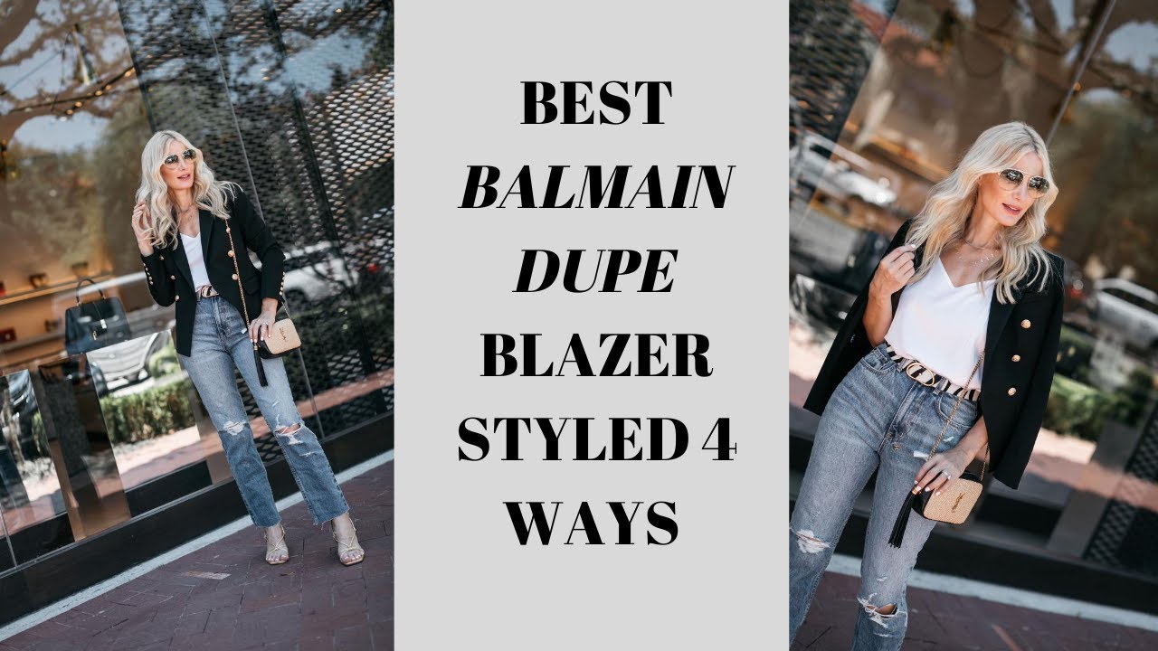 Balmain Black Blazer Dupe Styled 4 Ways | Fashion Over 40