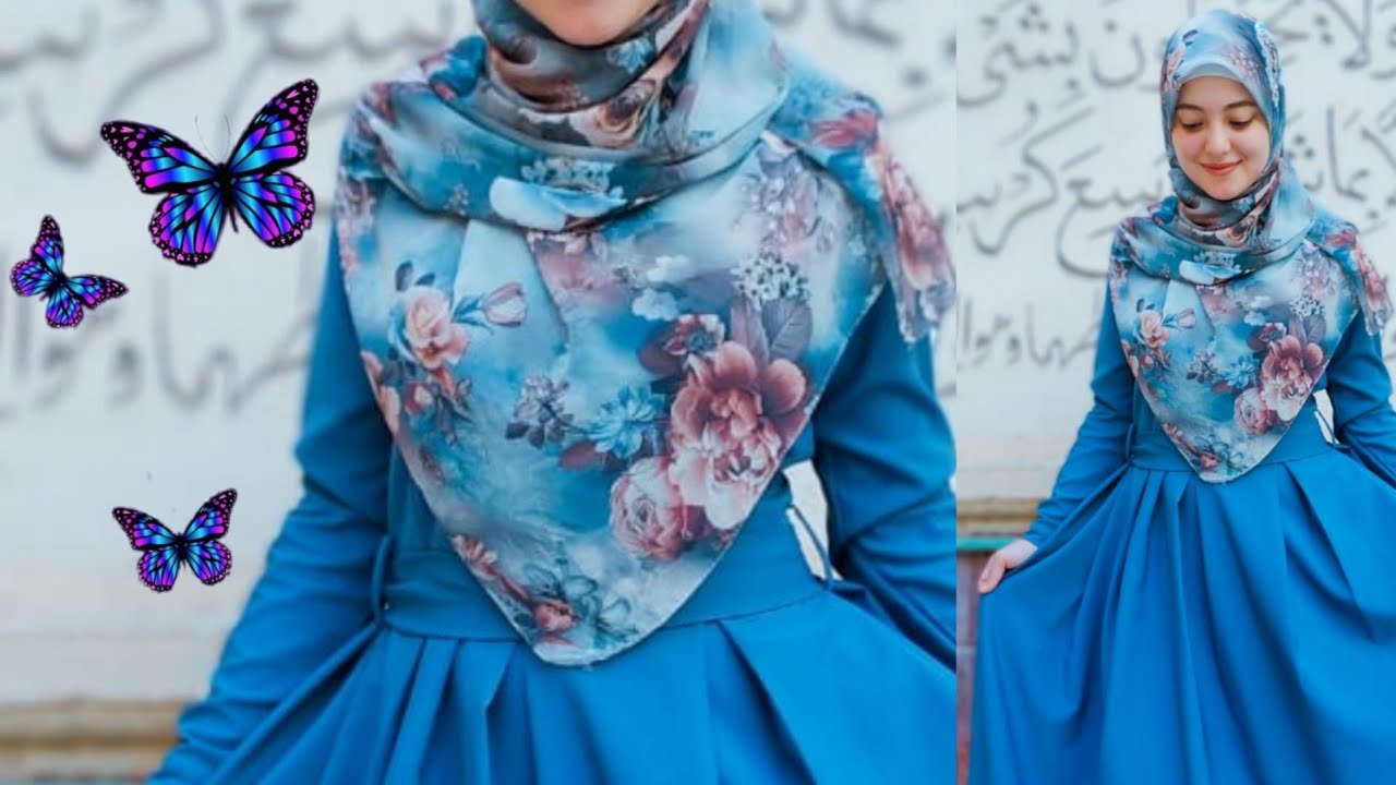 هنلف الطرحة المستطيلة العاديه زي الخمار بالظبط 👌💙