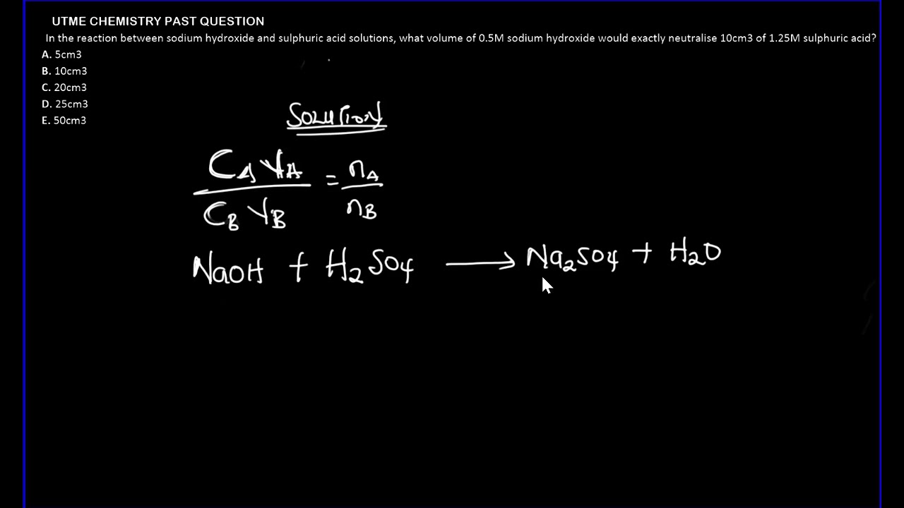 UTME CHEMISTRY PAST QUESTION(DAY 5)