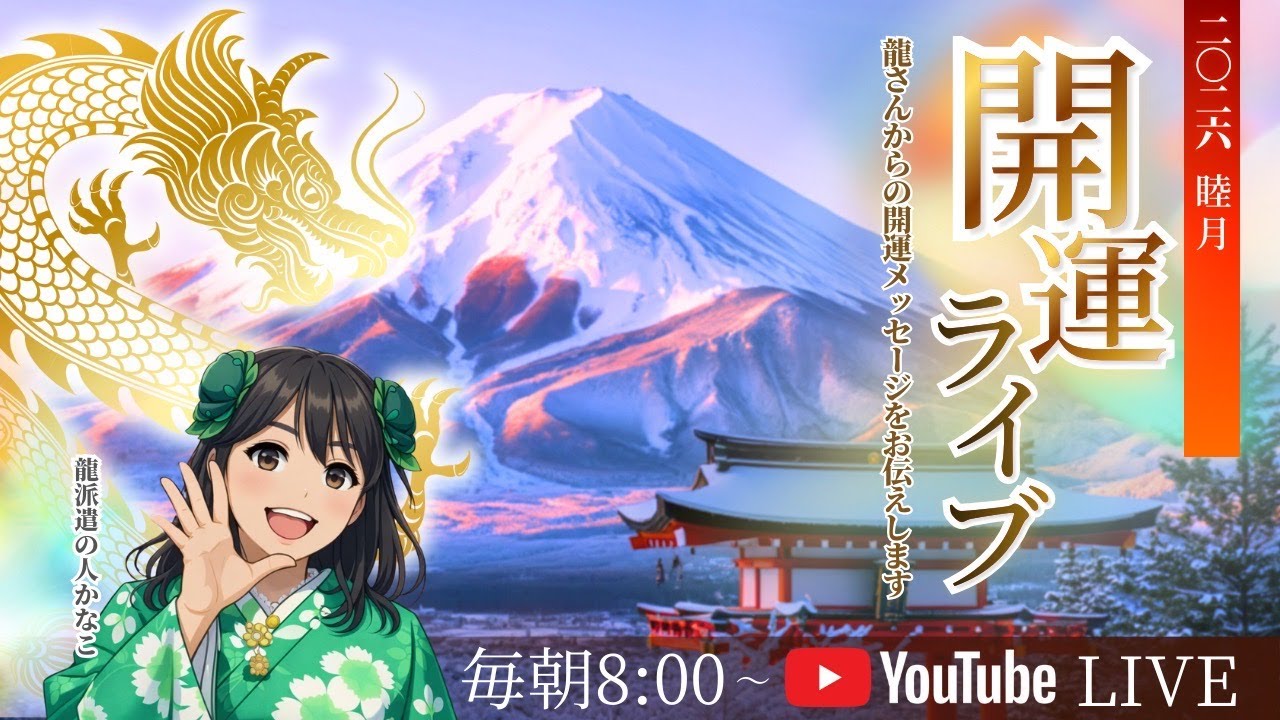 黒龍さんの警告！どこか虚しい、孤独を感じるあなたへ！光と空気で「生きている実感」を呼び覚ます！【朝の開運ライブ🐲】
