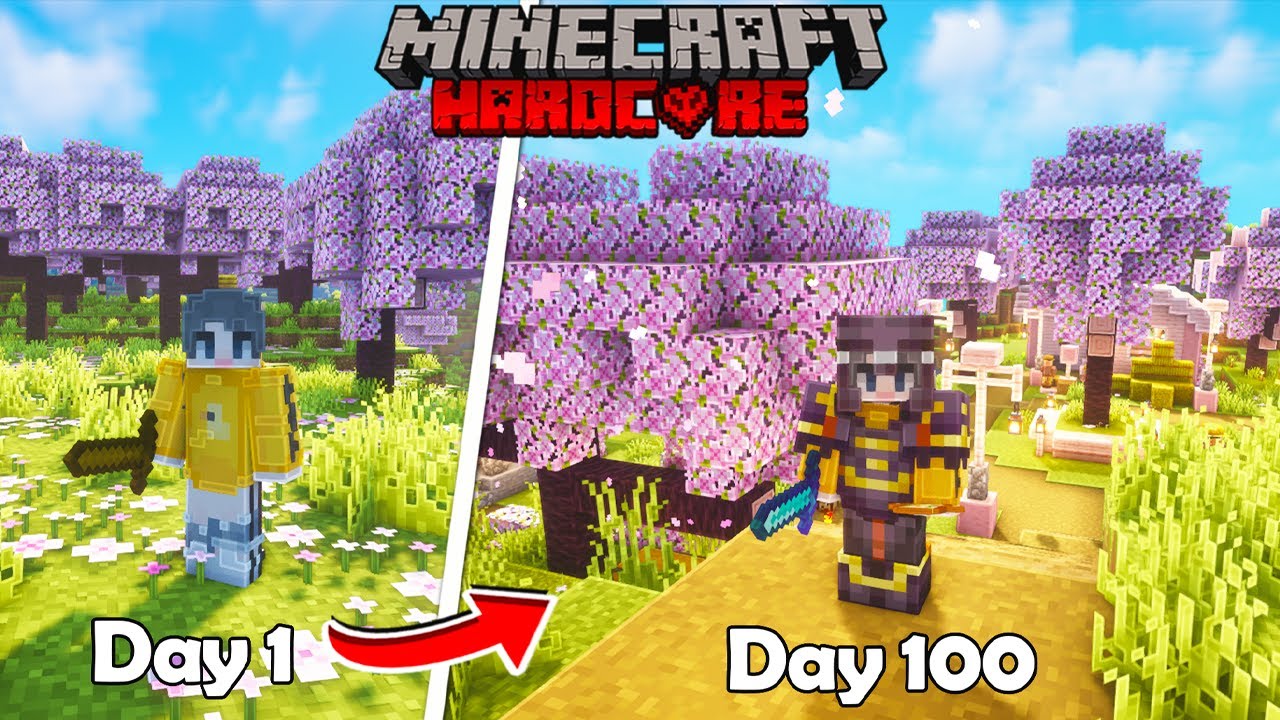 เอาชีวิตรอด 100 วัน ในดินแดนซากุระ | Minecraft Hardcore