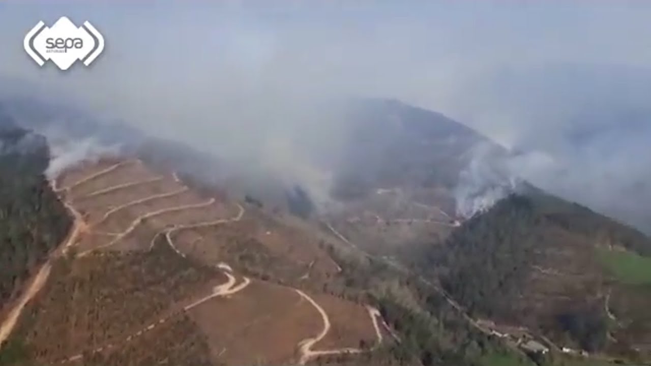 Asturias registra 91 incendios forestales y en Cantabria se reducen a 28